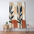 Minimal Abstract Art Plant 9 Window Curtain Gallery Image 5
