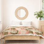 Jungle Leaf Coral Pink Duvet Cover Gallery Image 3