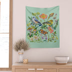 Flower Birds Garden Wall Tapestry Gallery Image 2