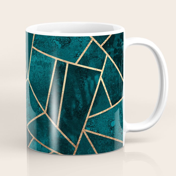 Deep Teal Stone Coffee Mug Gallery Image 1