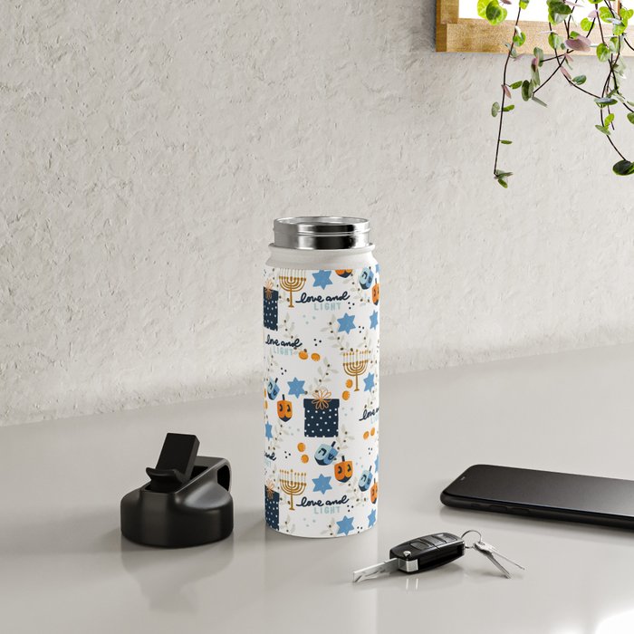 Love and Light for Hanukkah Water Bottle Gallery Image 4