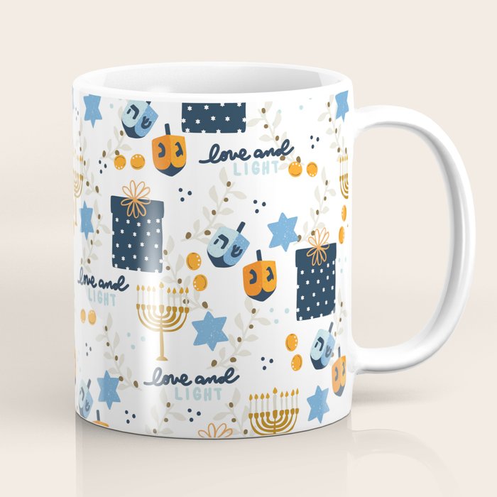 Love and Light for Hanukkah Coffee Mug Gallery Image 1