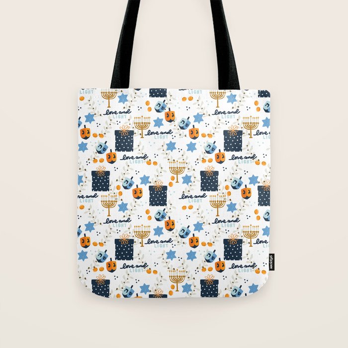 Love and Light for Hanukkah Tote Bag Gallery Image 1