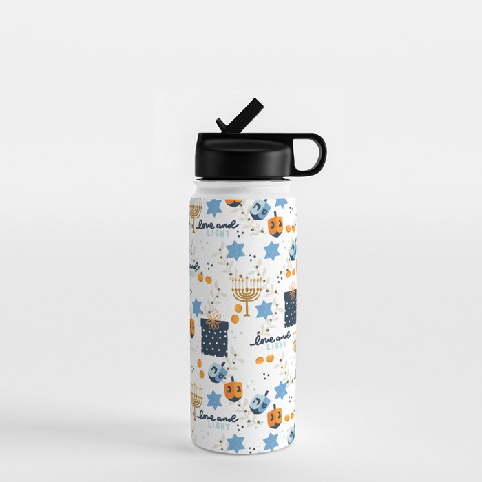 Love and Light for Hanukkah Water Bottle Gallery Image 1