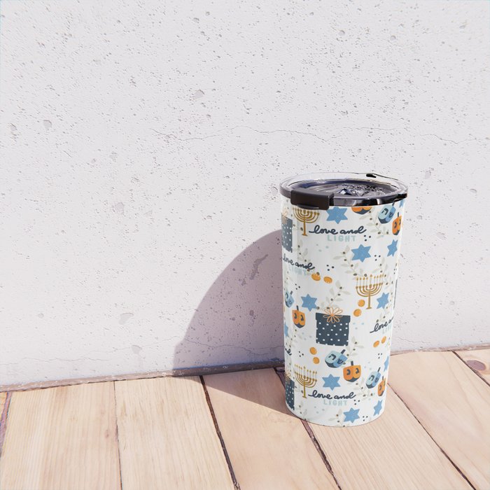 Love and Light for Hanukkah Travel Mug Gallery Image 4