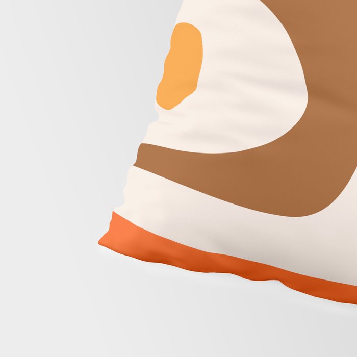 Retro 70s Minimalist Mid Century Modern Piquet Abstract in 1970s Brown and Orange Tones Pillow Sham Gallery Image 4