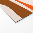 Retro 70s Minimalist Mid Century Modern Piquet Abstract in 1970s Brown and Orange Tones Welcome Mat Gallery Image 2