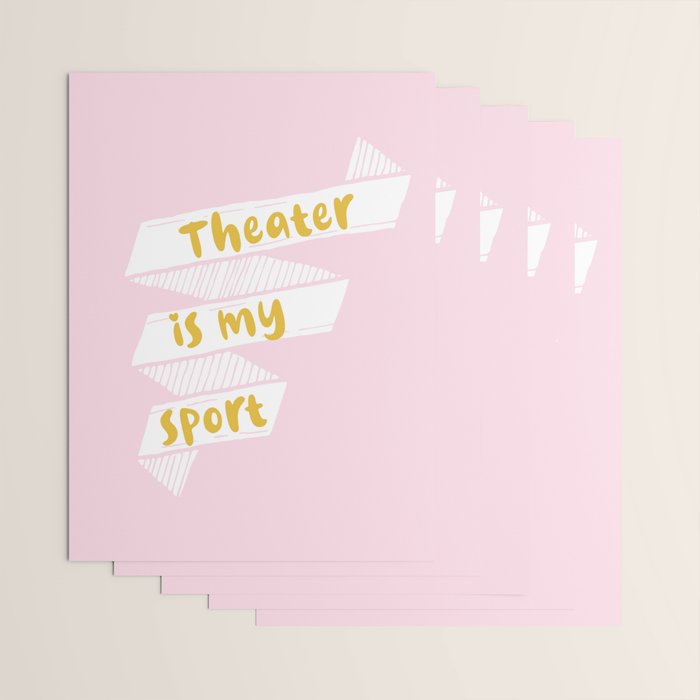 Theater is My Sport Banner Wrapping Paper Gallery Image 3