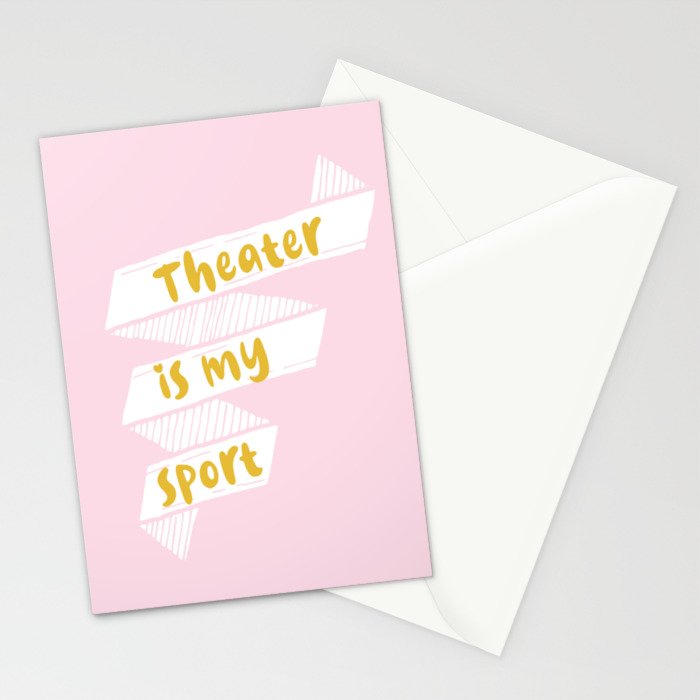 Theater is My Sport Banner Stationery Card Gallery Image 2
