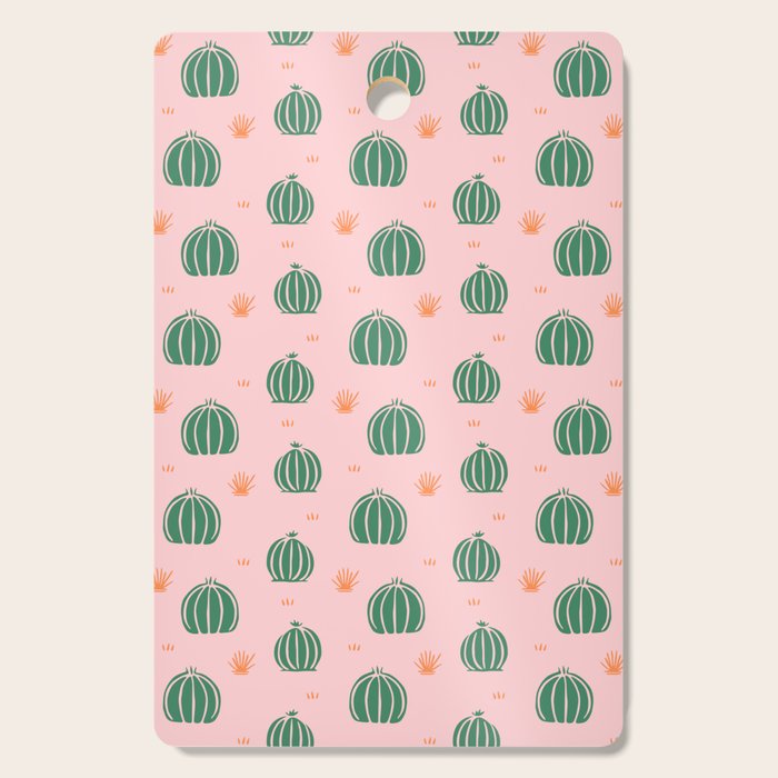 Vintage succulent cactus plant pattern Cutting Board Gallery Image 1