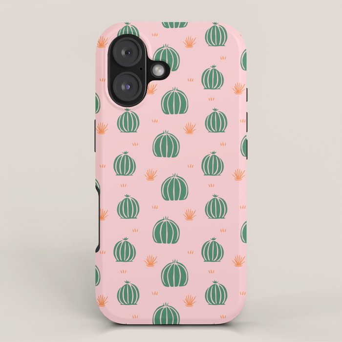 Vintage succulent cactus plant pattern iPhone Case Gallery Image 1