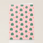 Vintage succulent cactus plant pattern Stationery Card Gallery Image 2