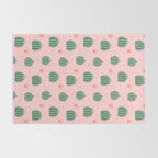 Vintage succulent cactus plant pattern Rug Gallery Image 2