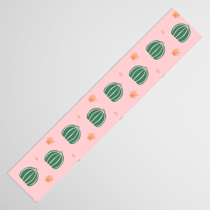 Vintage succulent cactus plant pattern Table Runner Gallery Image 3