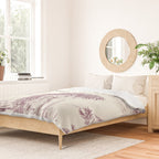 Toile de Jouy Vintage French Plum Cream Pastoral Pattern Duvet Cover Gallery Image 2