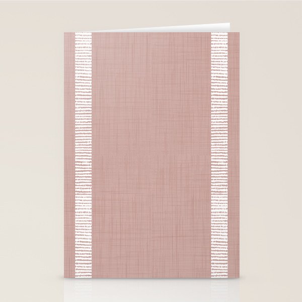 Modern Boho Serenity Stripes Mauve Stationery Card Gallery Image 2