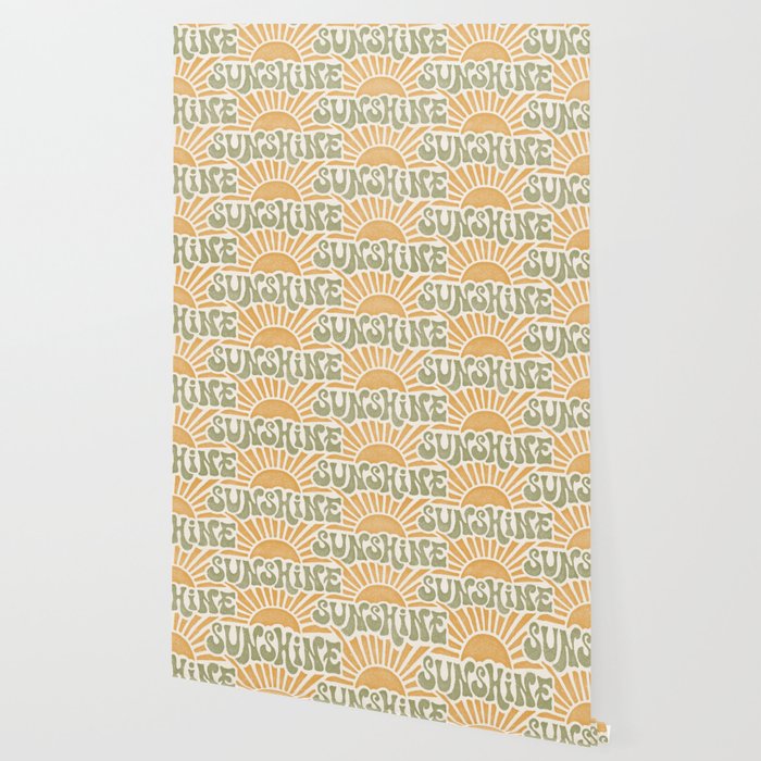 Sunshine - gold and green Wallpaper Gallery Image 2
