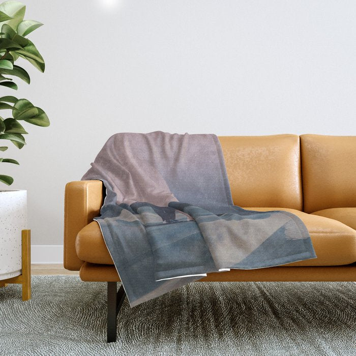 It is our chance to Leave forever - Vertical version Throw Blanket Gallery Image 1