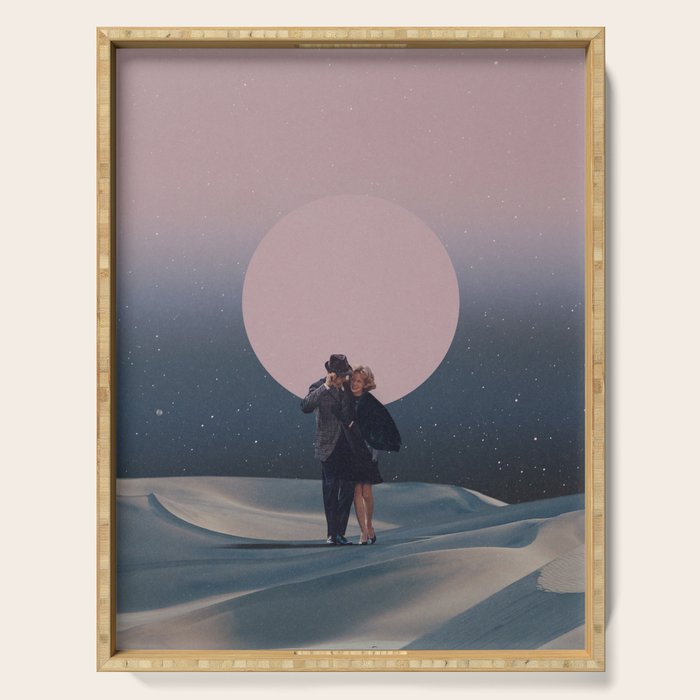 It is our chance to Leave forever - Vertical version Serving Tray Gallery Image 1