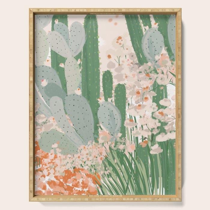 cactus garden Serving Tray Gallery Image 1