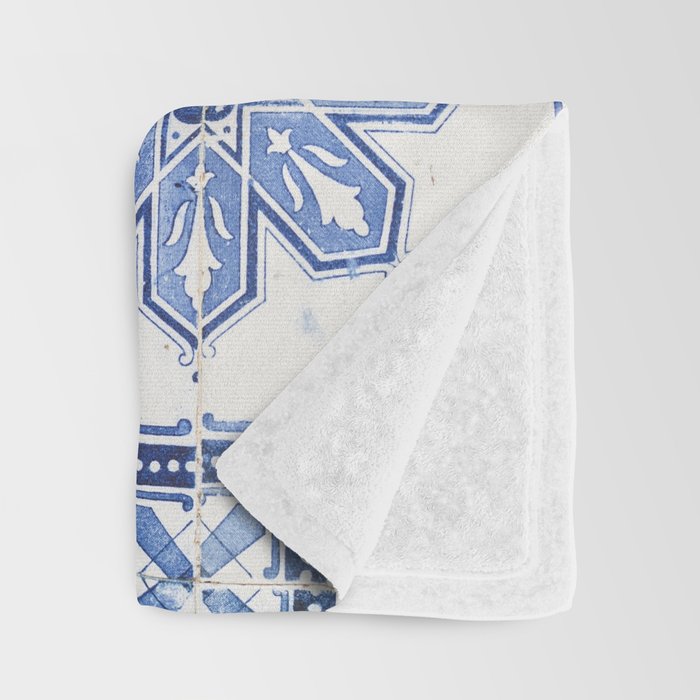 Blue Portugese Tile Pattern | Colorful Travel Photography in Portugal | Azulejos House Design Art Print Throw Blanket Gallery Image 3