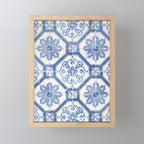 Blue Portugese Tile Pattern | Colorful Travel Photography in Portugal | Azulejos House Design Art Print Mini Art Print Gallery Image 1