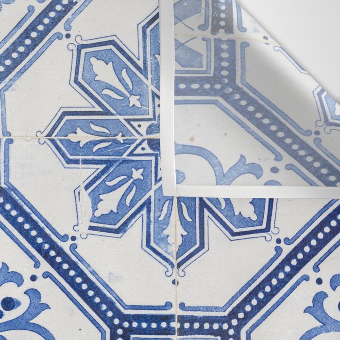 Blue Portugese Tile Pattern | Colorful Travel Photography in Portugal | Azulejos House Design Art Print Wall Tapestry Gallery Image 3