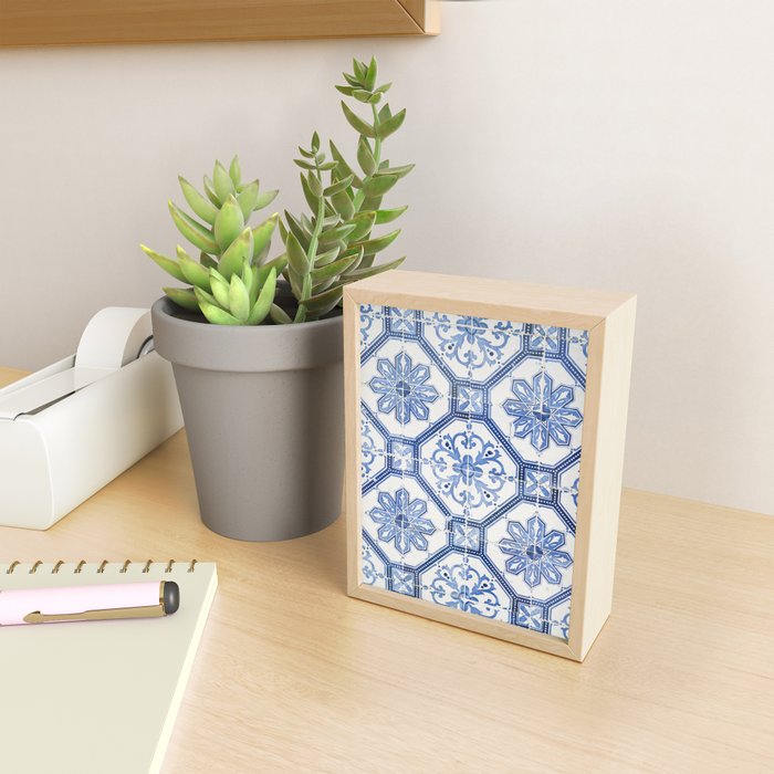 Blue Portugese Tile Pattern | Colorful Travel Photography in Portugal | Azulejos House Design Art Print Mini Art Print Gallery Image 2