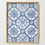 Blue Portugese Tile Pattern | Colorful Travel Photography in Portugal | Azulejos House Design Art Print Serving Tray Gallery Image 1