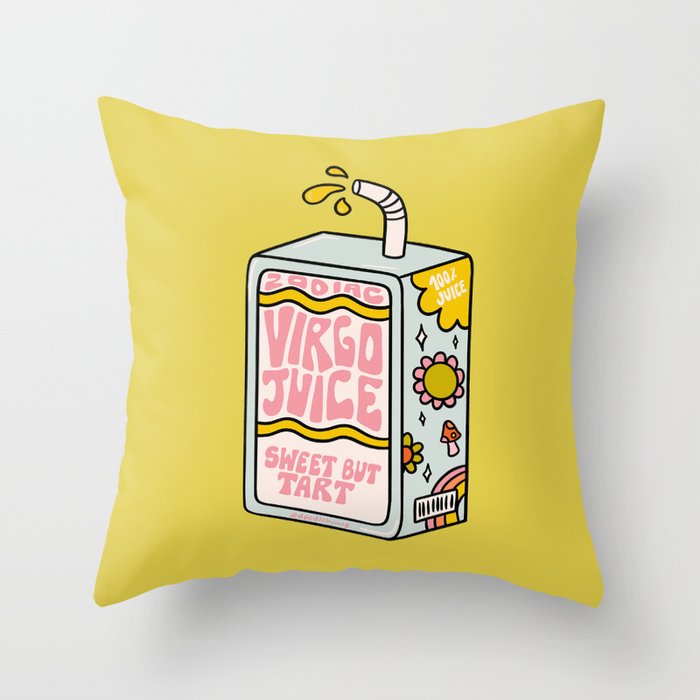 Virgo Juice Box Throw Pillow Gallery Image 1
