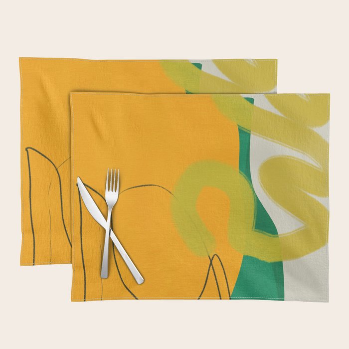 relations shapes minimal organic boho Placemat Gallery Image 1