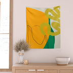 relations shapes minimal organic boho Wall Tapestry Gallery Image 2