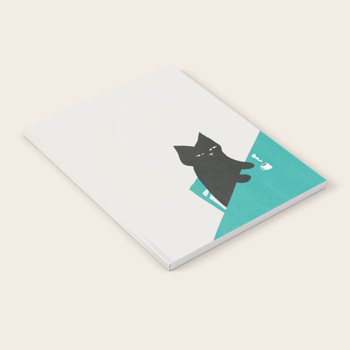 Cat drinking coffee Notebook Gallery Image 1