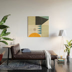 Abstract Geometric Shapes 26 Wood Wall Art Gallery Image 2