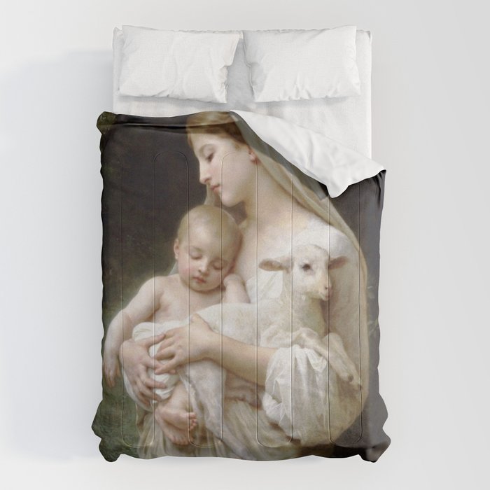 William-Adolphe Bouguereau "L'Innocence (Innocence)"(1893) Comforter Gallery Image 6