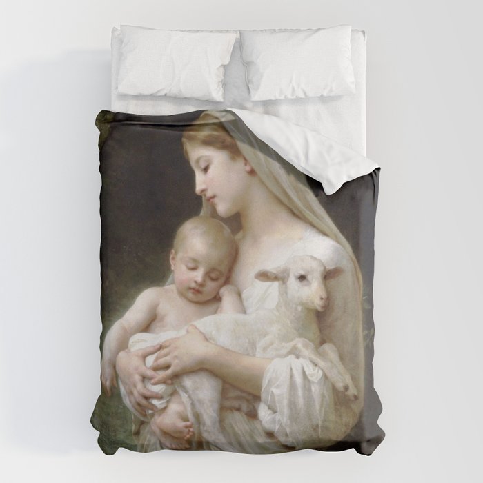 William-Adolphe Bouguereau "L'Innocence (Innocence)"(1893) Duvet Cover Gallery Image 6