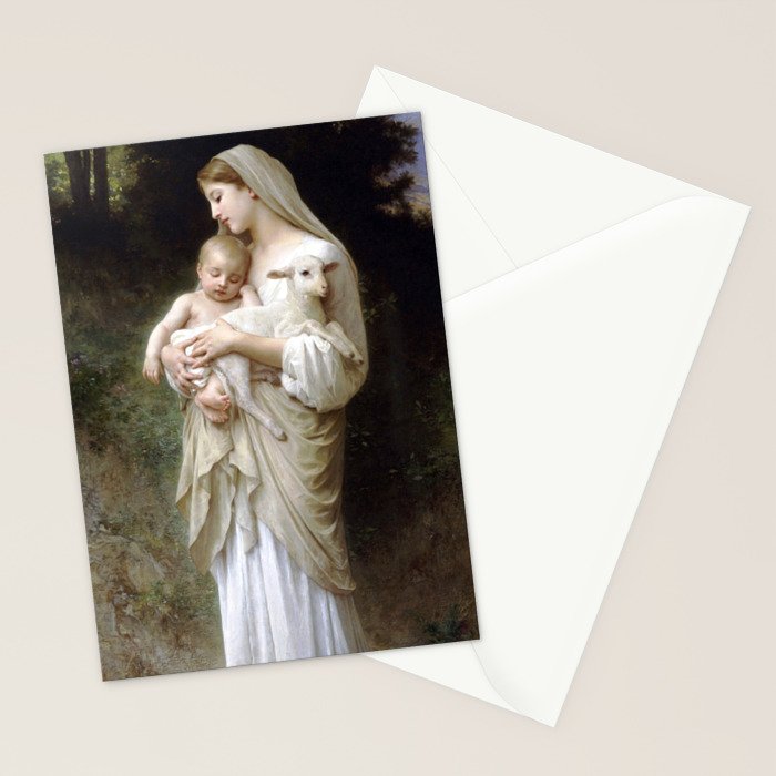 William-Adolphe Bouguereau "L'Innocence (Innocence)"(1893) Stationery Card Gallery Image 2