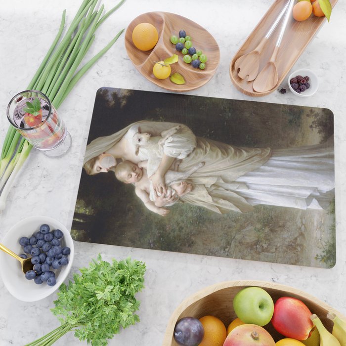William-Adolphe Bouguereau "L'Innocence (Innocence)"(1893) Cutting Board Gallery Image 2
