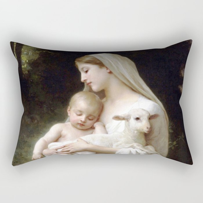 William-Adolphe Bouguereau "L'Innocence (Innocence)"(1893) Rectangular Pillow Gallery Image 2