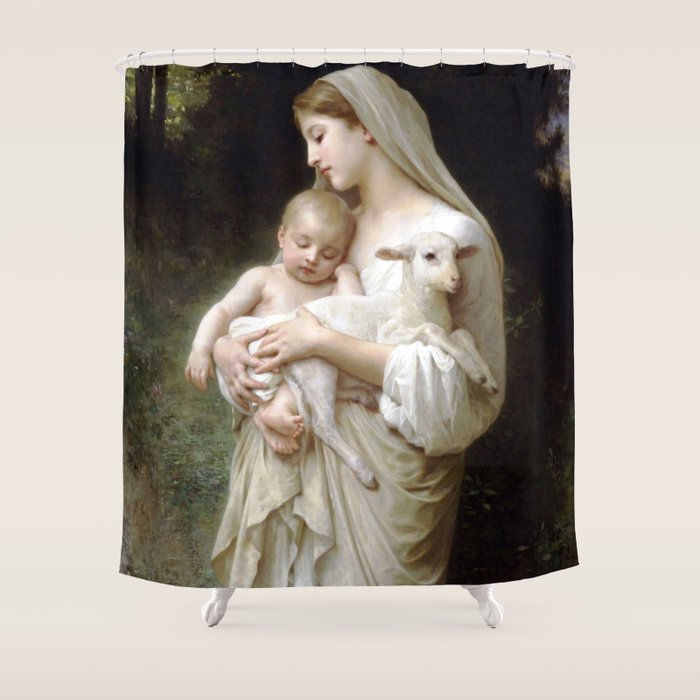 William-Adolphe Bouguereau "L'Innocence (Innocence)"(1893) Shower Curtain Gallery Image 1