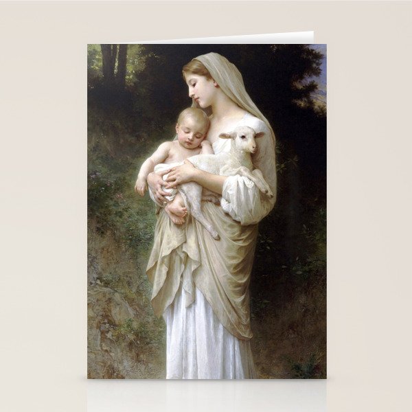 William-Adolphe Bouguereau "L'Innocence (Innocence)"(1893) Stationery Card Gallery Image 2