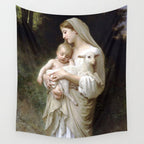 William-Adolphe Bouguereau "L'Innocence (Innocence)"(1893) Wall Tapestry Gallery Image 4