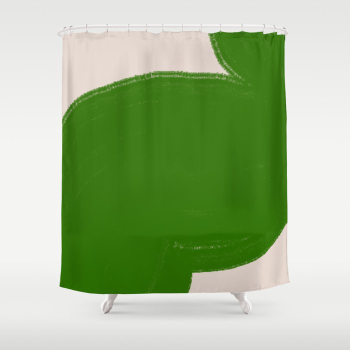 Green Summer Vibrant Shape Shower Curtain Gallery Image 1