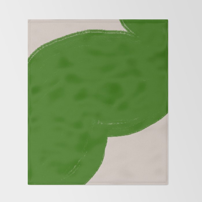 Green Summer Vibrant Shape Throw Blanket Gallery Image 2