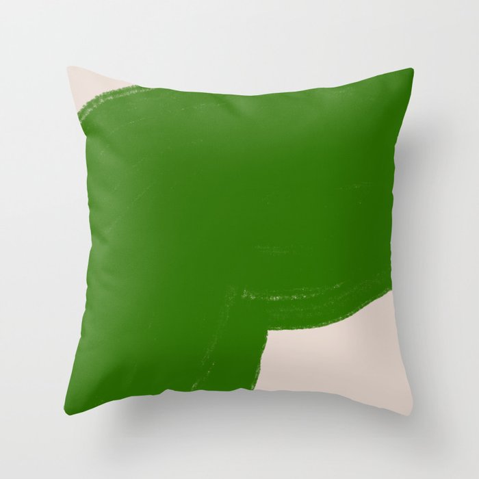 Green Summer Vibrant Shape Throw Pillow Gallery Image 6
