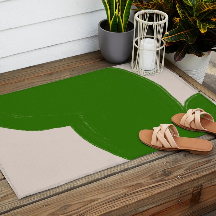 Green Summer Vibrant Shape Outdoor Rug Gallery Image 2