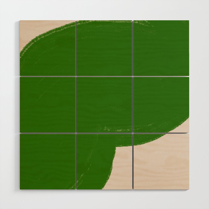 Green Summer Vibrant Shape Wood Wall Art Gallery Image 1