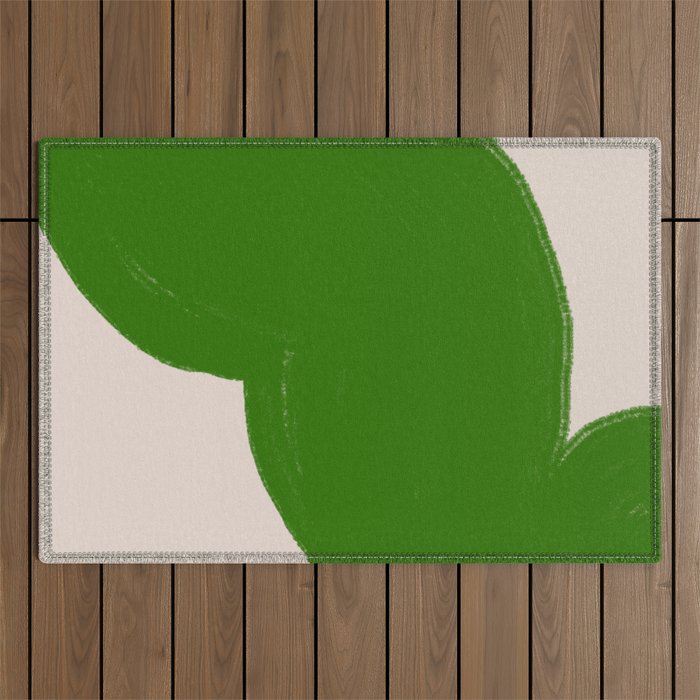 Green Summer Vibrant Shape Outdoor Rug Gallery Image 1