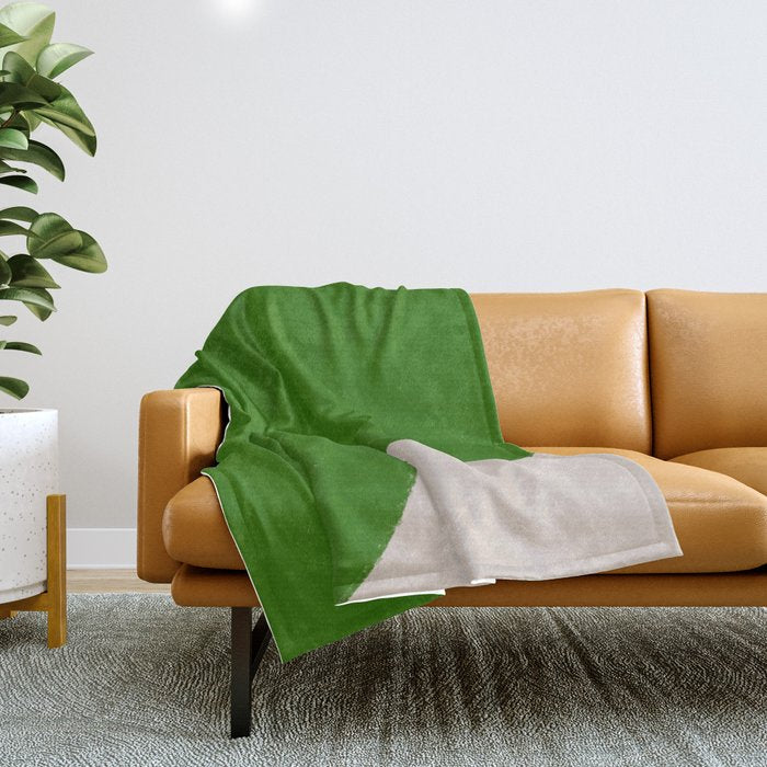 Green Summer Vibrant Shape Throw Blanket Gallery Image 1