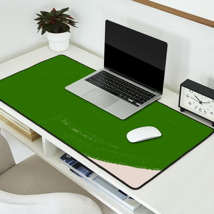 Green Summer Vibrant Shape Desk Mat Gallery Image 2
